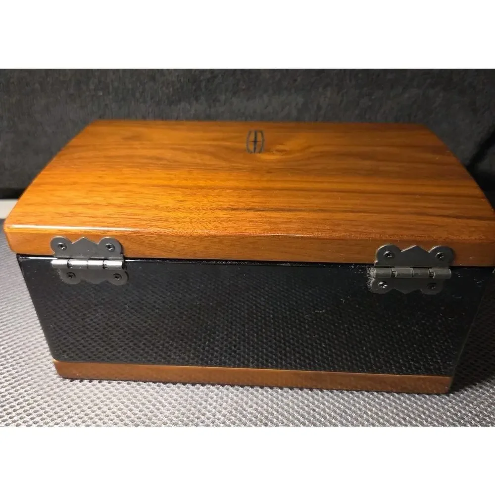 Lincoln Advertising Jewelry Wood Box With Drawer Felt Lined